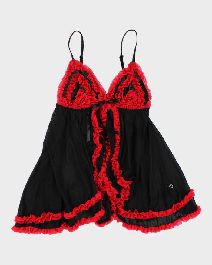 La Vie En Rose Mesh Ruffle Lingerie Cami - S