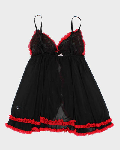 La Vie En Rose Mesh Ruffle Lingerie Cami - S
