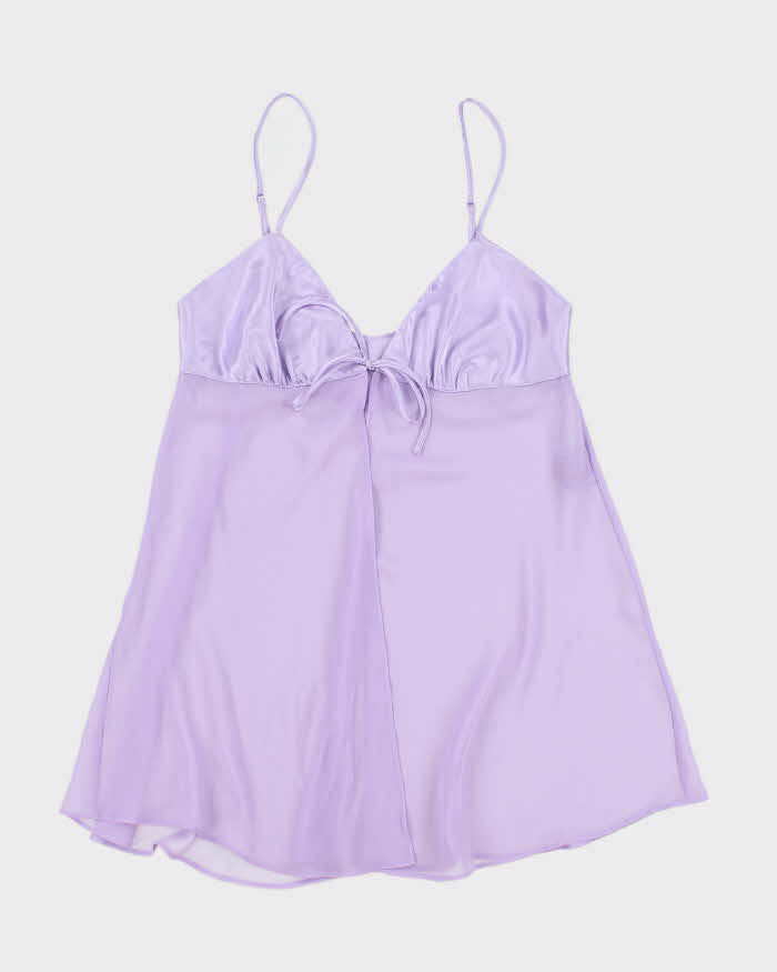 Vintage 90s La Vie En Rose Mesh Purple Lingerie Cami - m