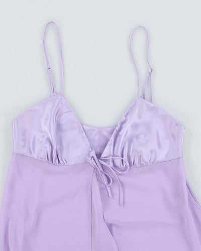 Vintage 90s La Vie En Rose Mesh Purple Lingerie Cami - m