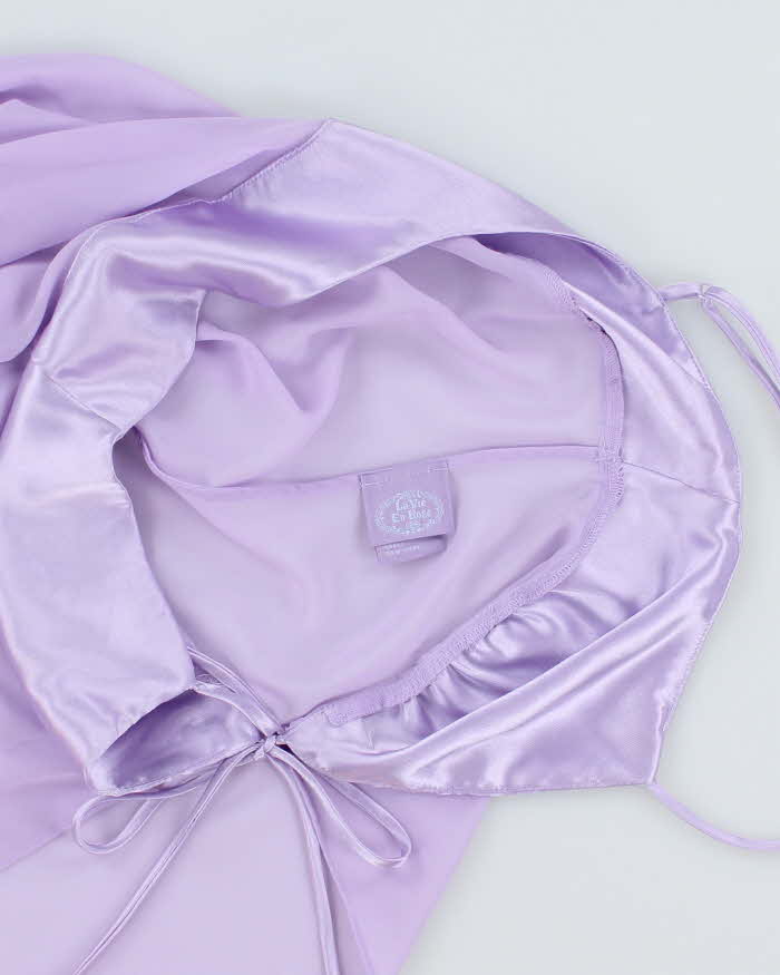 Vintage 90s La Vie En Rose Mesh Purple Lingerie Cami - m