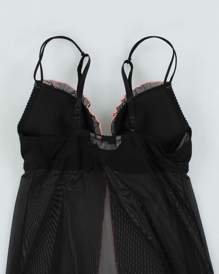 Y2k 00s La Vie En Rose Mesh Lingerie Cami Top - M