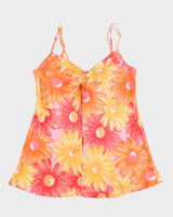 Vintage 90s La Senza Floral Ruched Cami Top - M