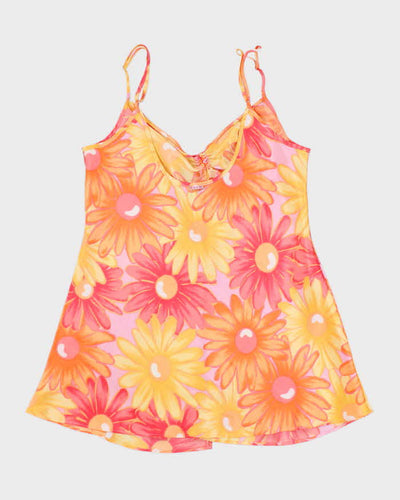 Vintage 90s La Senza Floral Ruched Cami Top - M