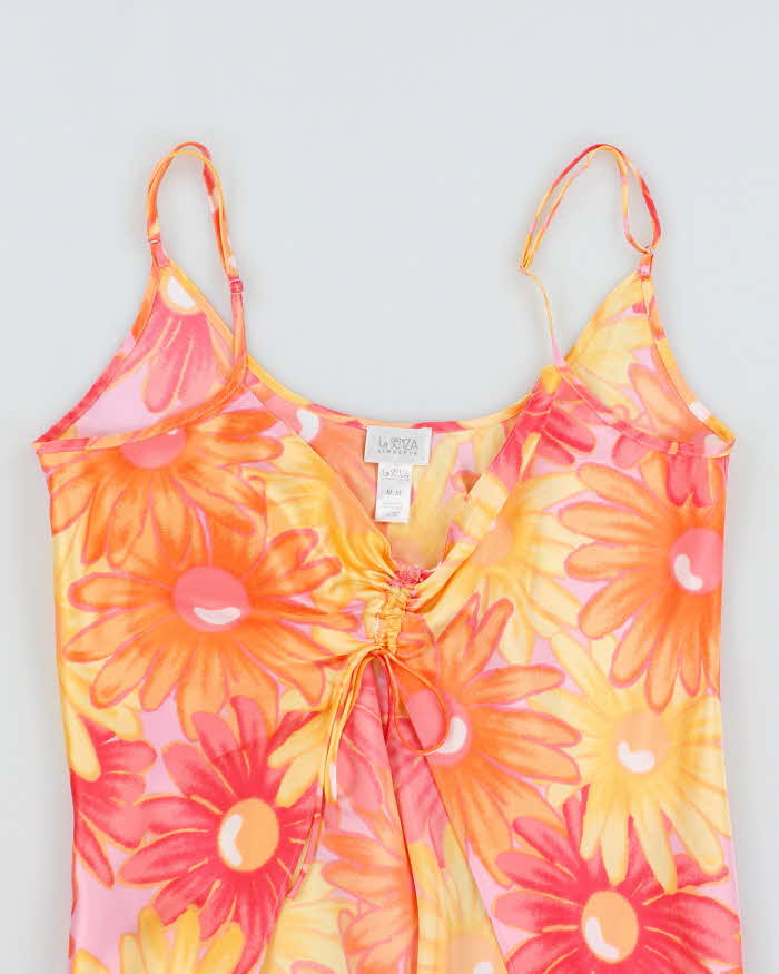 Vintage 90s La Senza Floral Ruched Cami Top - M