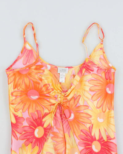 Vintage 90s La Senza Floral Ruched Cami Top - M