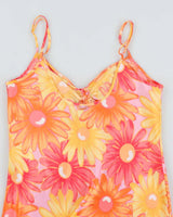 Vintage 90s La Senza Floral Ruched Cami Top - M