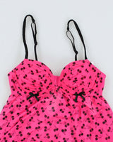 Deadstock Vintage Y2k 00s La Senza Cherry Top - S