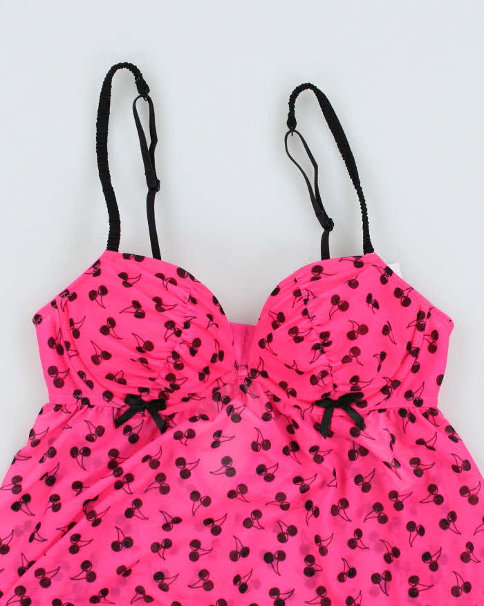 Deadstock Vintage Y2k 00s La Senza Cherry Top - S