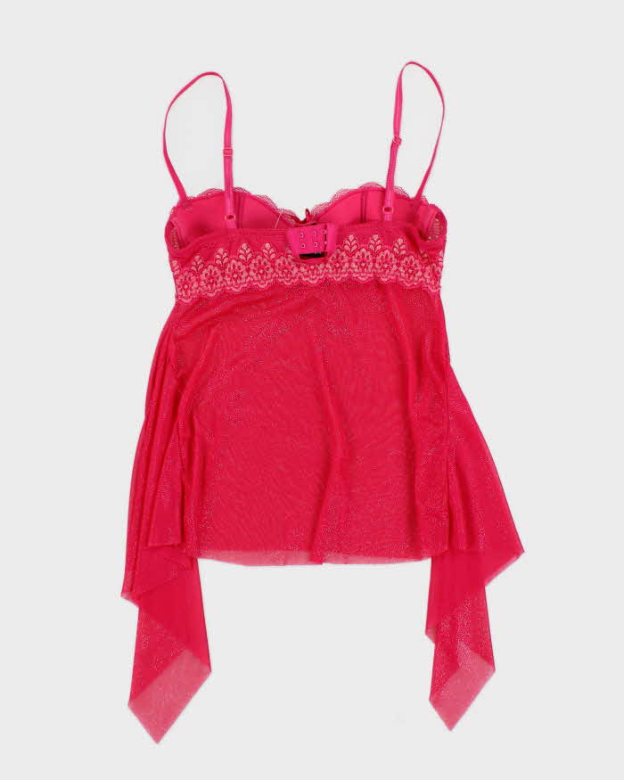 Vintage Y2k 00s Victoria's Secret Pink Lingerie Cami Top - S