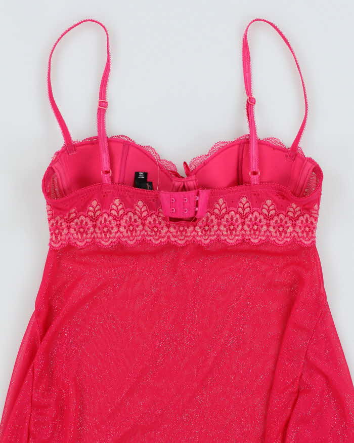 Vintage Y2k 00s Victoria's Secret Pink Lingerie Cami Top - S