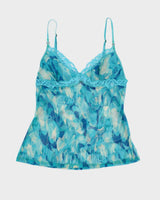 Vintage Y2k 00s Victoria's Secret Blue Mesh Cami Top - S