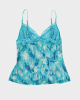 Vintage Y2k 00s Victoria's Secret Blue Mesh Cami Top - S