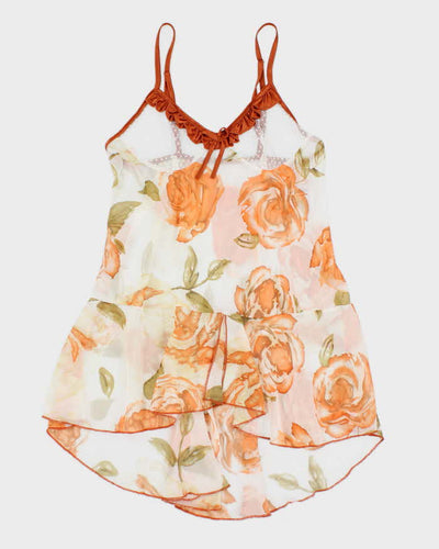 Vintage 90s Mesh Floral Cami - M