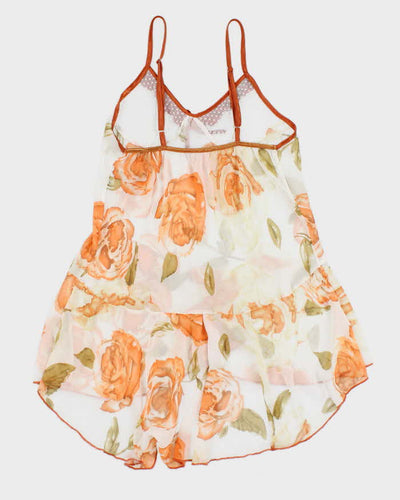 Vintage 90s Mesh Floral Cami - M