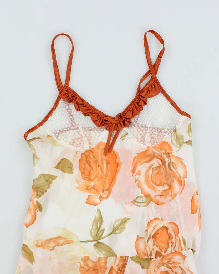 Vintage 90s Mesh Floral Cami - M