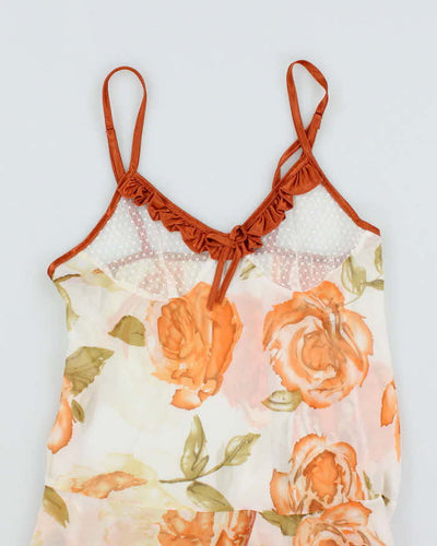 Vintage 90s Mesh Floral Cami - M