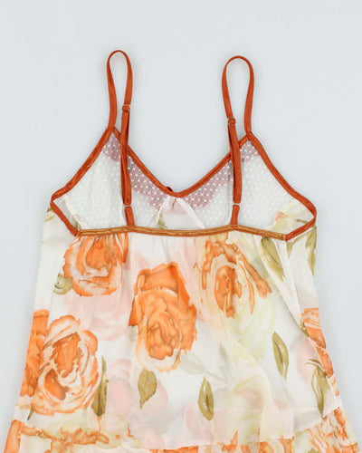 Vintage 90s Mesh Floral Cami - M