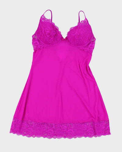 Y2k 00s Victoria's Secret Magenta Lingerie Top - S