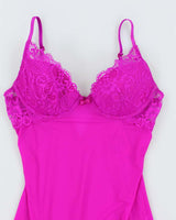 Y2k 00s Victoria's Secret Magenta Lingerie Top - S