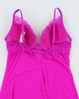 Y2k 00s Victoria's Secret Magenta Lingerie Top - S