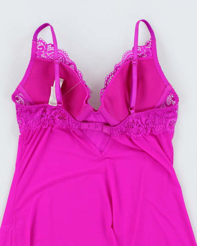Y2k 00s Victoria's Secret Magenta Lingerie Top - S