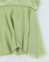 Vintage 90s Green Mesh Slip Dress - L