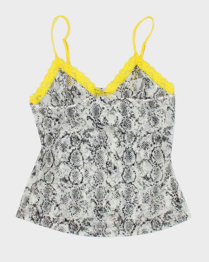 Y2k 00s La Senza Animal Print Mesh Cami - L