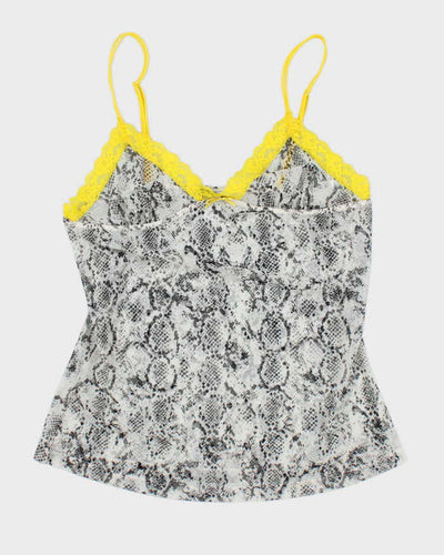 Y2k 00s La Senza Animal Print Mesh Cami - L
