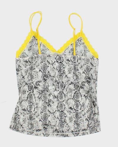 Y2k 00s La Senza Animal Print Mesh Cami - L