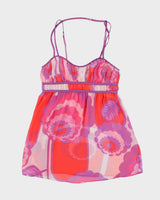 Y2k 00s La Senza Floral Mesh Cami - M