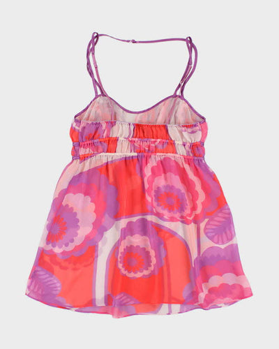 Y2k 00s La Senza Floral Mesh Cami - M