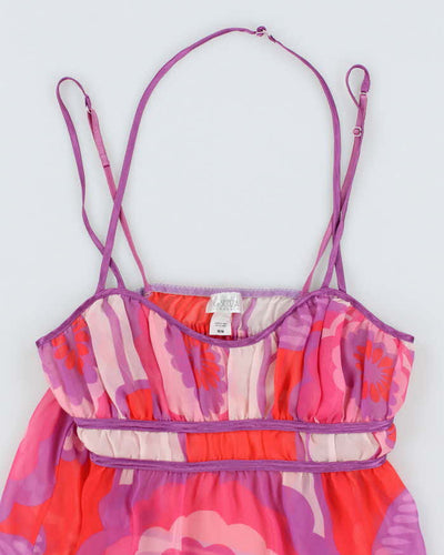 Y2k 00s La Senza Floral Mesh Cami - M