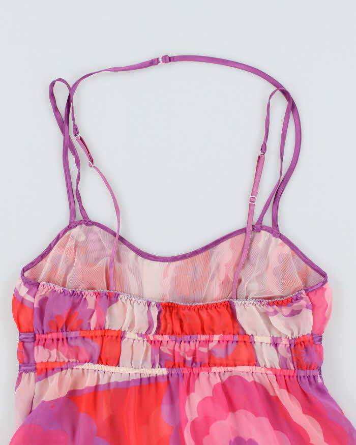 Y2k 00s La Senza Floral Mesh Cami - M