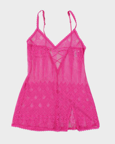 Y2k 00s La Senza Pink Lace Cami - M