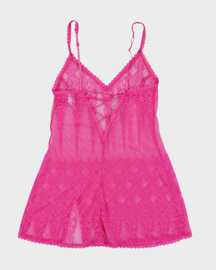 Y2k 00s La Senza Pink Lace Cami - M