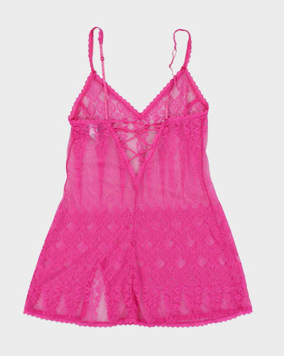 Y2k 00s La Senza Pink Lace Cami - M