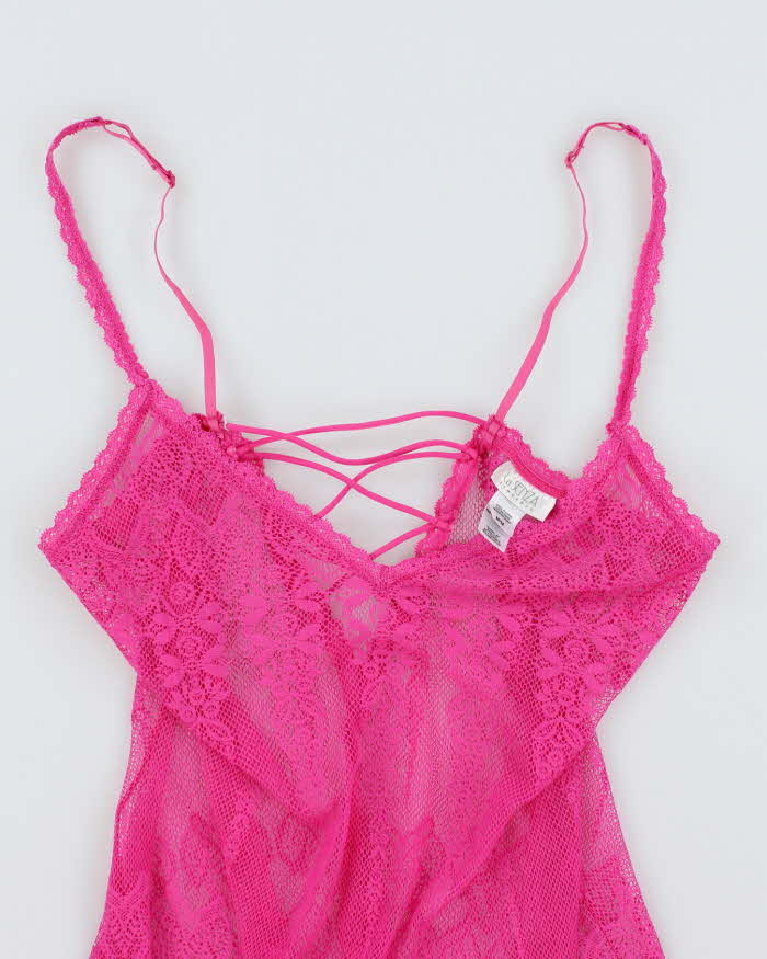 Y2k 00s La Senza Pink Lace Cami - M