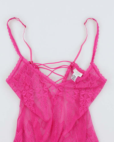 Y2k 00s La Senza Pink Lace Cami - M