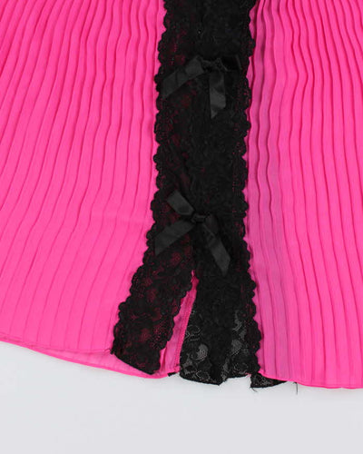 Vintage 90s In Bloom Pink Mesh Cami Top - M