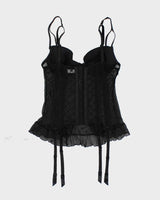 Y2k 00s Jacob Black mesh Corset - XS