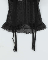 Y2k 00s Jacob Black mesh Corset - XS