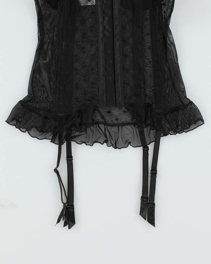 Y2k 00s Jacob Black mesh Corset - XS