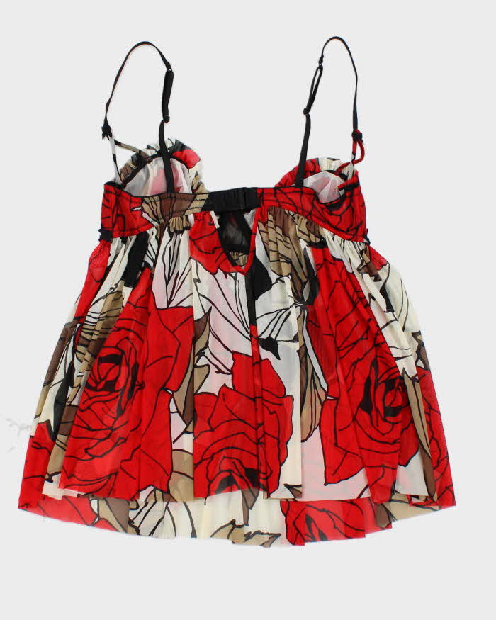 Y2k 00s La Senza Mesh Floral Cami - L