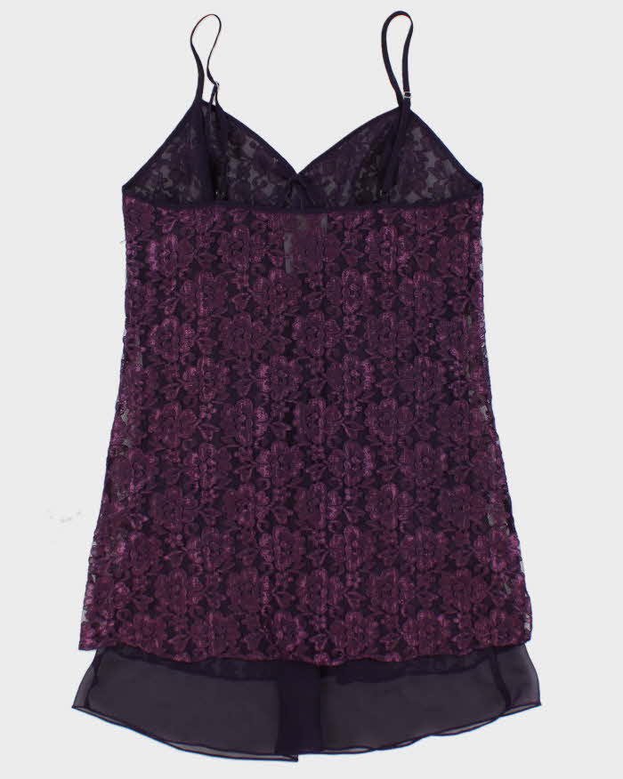 Vintage 90s La Vie En Rose Purple Slip Dress - M