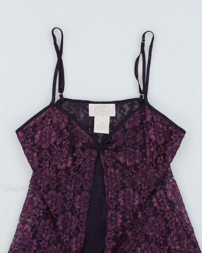 Vintage 90s La Vie En Rose Purple Slip Dress - M