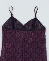 Vintage 90s La Vie En Rose Purple Slip Dress - M