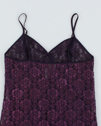 Vintage 90s La Vie En Rose Purple Slip Dress - M