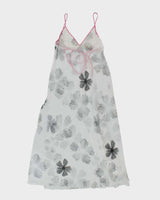 La Senza Sheer White Patterned Maxi Slip - M