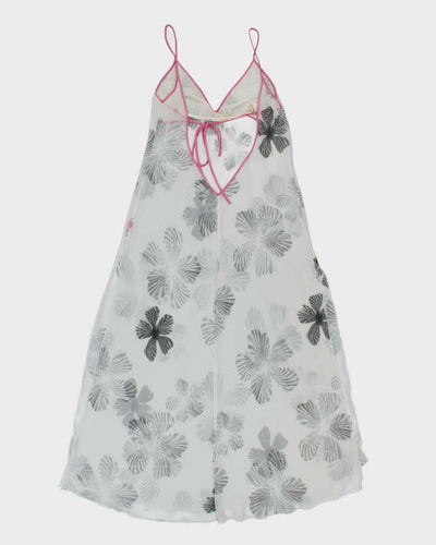 La Senza Sheer White Patterned Maxi Slip - M